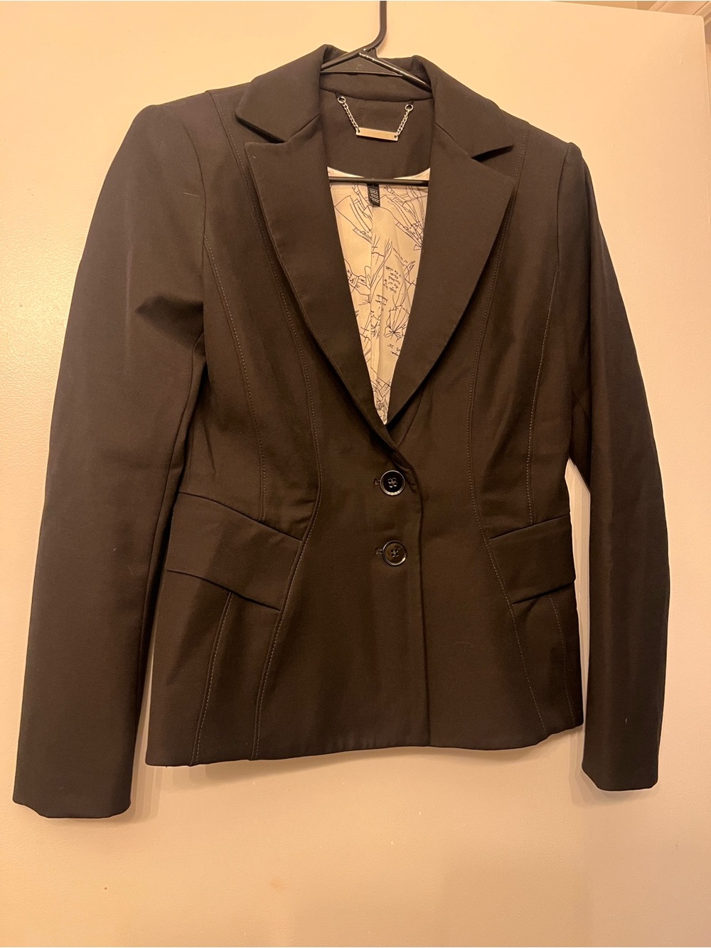 White House Black Market Black Two-Button Tailored Blazer